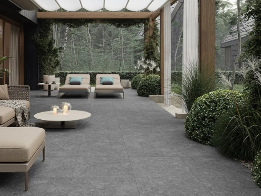 Keramische Tegel Ceramica Terrazza Medicio Graphite 2 x 59.5 cm (20 x 595 mm) - Lengte 59.5 cm - Afbeelding 3